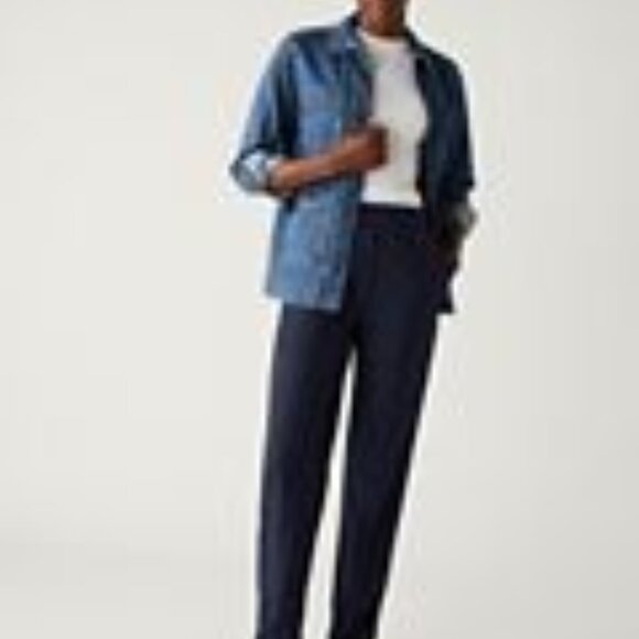 NWT M&S Navy Pants US8-10 - Picture 2 of 7